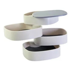 Organizator Bijuterii Rotativ cu Compartimente, Cutie Depozitare Accesorii
