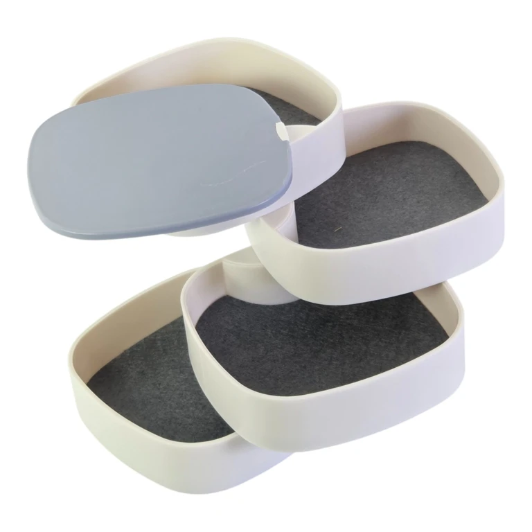Organizator Bijuterii Rotativ cu Compartimente, Cutie Depozitare Accesorii