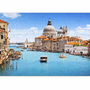 Puzzle 1000 piese 50x75 cm, peisaj Veneția, joc creativ relaxant, imagine detaliată