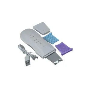 Aparat Curățare Față cu Ultrasunete – Spatulă Facială Electrică 4 Funcții, Reîncărcabil USB, Accesorii Incluse pentru Îngrijirea Tenului