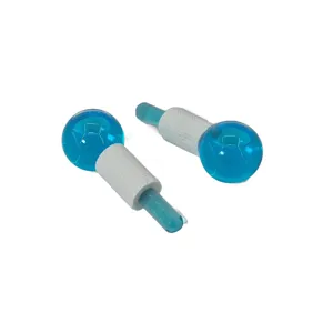 Set 2 Globuri de Gheață pentru Masaj Facial – Sticlă Rezistentă, Efect Calmator și Tonifiant, Disponibil în Roz și Albastru