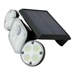 Lampă solară de perete 15W cu senzor de mișcare – 6500K, 300–450LM, panou solar 5.5V/1.8W, IP65
