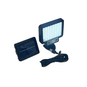 Lampă Solară cu Senzor de Mișcare JX-F56 – 56 LED-uri, Panou Solar Extern, Reîncărcare USB, Montaj Exterior, Plastic Rezistent