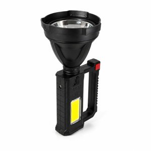 Lanternă LED portabilă cu suport și mâner ergonomic, lumină frontală COB, acumulator reîncărcabil USB
