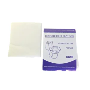 Set 10 Protecții Capac Toaletă de Unică Folosință, Hârtie Igienică Solubilă în Apă, Portabile