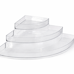 Organizator cosmetice transparent cu 3 niveluri – Suport etajat pentru machiaj, parfumuri și produse de îngrijire personală
