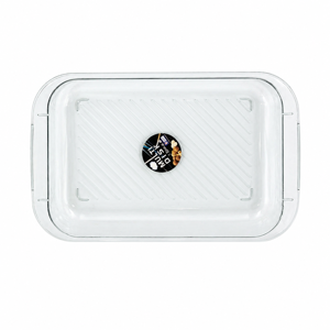 Bol Plastic Multifuncțional pentru Bucătărie și Organizare, Design Rectangular cu Striații, Disponibil în Mai multe Culori
