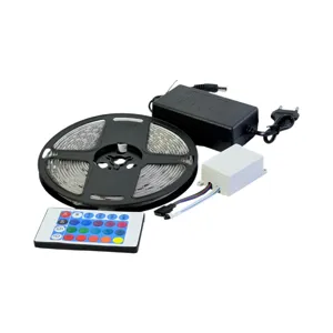 Banda LED RGB 5m 12V cu Telecomanda si Alimentator Inclus Model 20429-53