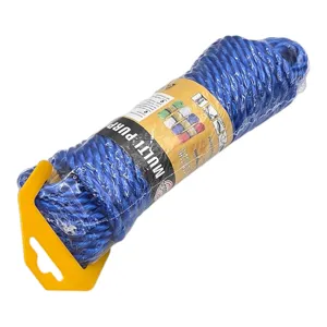 Sfoară Multifuncțională 6 mm x 10 m, Frânghie Rezistentă pentru Camping, Uscarea Rufelor, Legare, Fixare și Uz Casnic