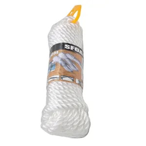 Sfoară Multifuncțională 8 mm x 10 m, Frânghie Rezistentă pentru Camping, Uscarea Rufelor, Legare, Fixare și Uz Casnic