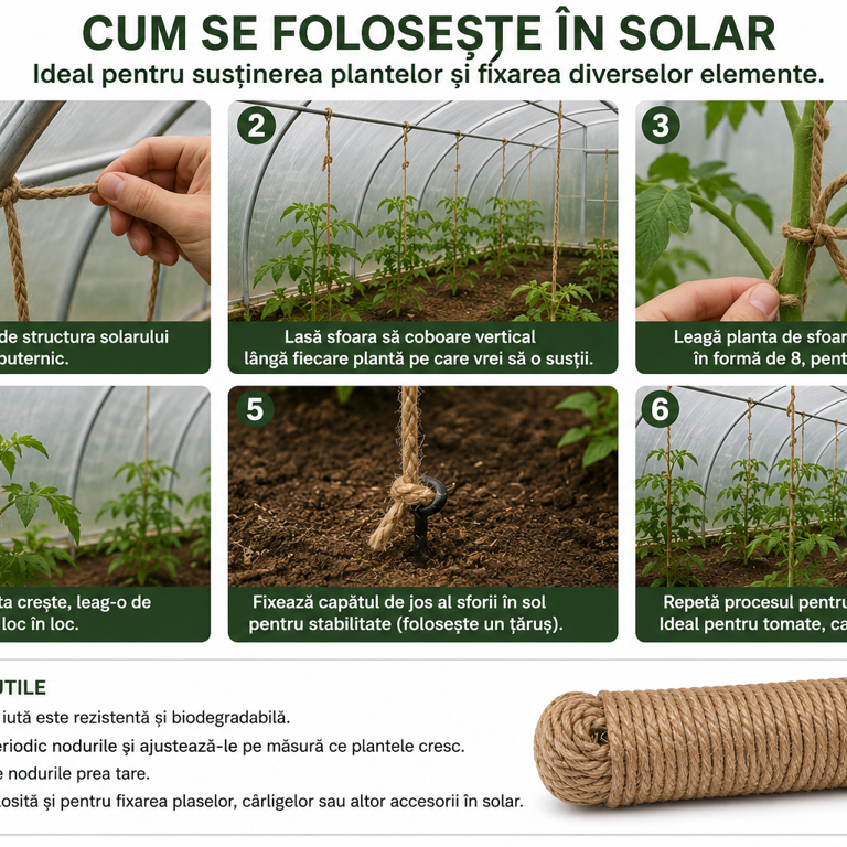 SFOARĂ RĂSUCITĂ DIN IUTĂ 8MM × 20M