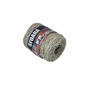 Sfoară Din Cânepă 3 mm, Bobină 250 g, Naturală și Biodegradabilă, Rezistentă la Uzură, Ideală pentru Ambalaje, Decorațiuni, Grădinărit și DIY