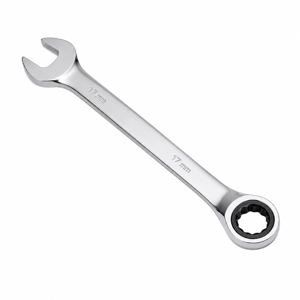Cheie Fixă Combinată cu Clichet 17 mm, Cheie Profesională pentru Șuruburi și Piulițe, Oțel Rezistent