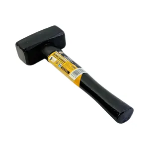 Ciocan din cauciuc cu cap pătrat, 1000 g, mâner din lemn