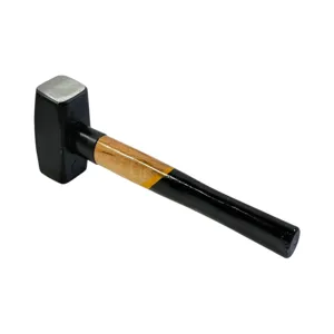 Ciocan din cauciuc profesional cu cap pătrat pentru montaj și aliniere, greutate 1500 g, mâner din lemn