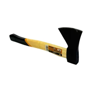 Topor compact pentru tăiere și despicare lemn cu cap metalic și mâner din lemn, greutate 500 g