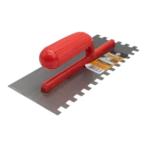 GLETIERĂ DIN OȚEL INOXIDABIL 280 × 140 × 10 MM CU DINȚI PENTRU ADEZIV ȘI MÂNER ERGONOMIC