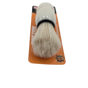 Pămătuf de Bărbierit cu Mâner Ergonomic din Plastic, Peri Moi și Deși, pentru Aplicarea Spumei și Cremei de Ras, Alb
