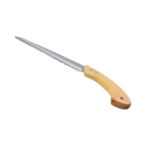 Fierăstrău manual pentru grădină 335 mm, lamă din oțel cu dinți 7-8 TPI, mâner ergonomic din lemn