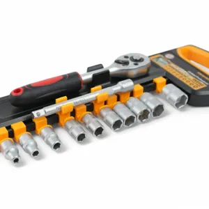Set Chei Tubulare din Fier 12 Buc – Instrumente Profesionale Rezistente și Ergonomice pentru Montaj și Reparații