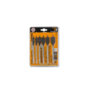Set Burghie Plate 6 Piese pentru Lemn, Accesorii pentru Găurire și Prelucrare Precisă
