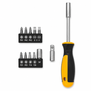 Set Șurubelniță cu Capete Interschimbabile 9 Piese, Trusă Multifuncțională pentru Reparații Electronice, Electrocasnice și DIY