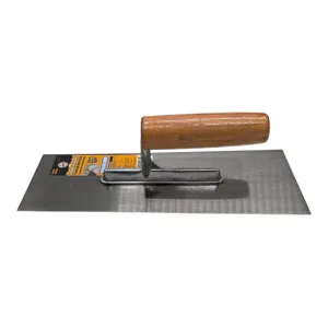 Gletieră Profesională 280 × 140 mm, Mâner din Lemn, pentru Glet, Tencuială și Finisaje