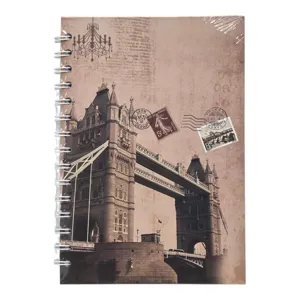 AGENDA SPIRALATĂ A5 CU 100 FILE, COPERTĂ DECORATIVĂ PARIS CU TURNUL EIFFEL, PENTRU NOTIȚE ȘI ORGANIZARE