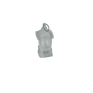 Felinar Decorativ Transparent – 9 cm, Cu Inel Metalic pentru Agățare, Design Compact pentru Decor Interior sau Evenimente