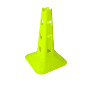 Con de Marcaj Fluorescent 35 cm – Plastic Rezistent, Galben Intens, Vizibilitate Sporită