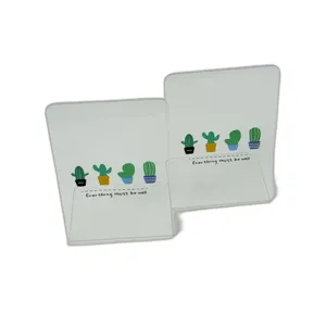 Set 2 Suporturi de Cărți din Acril Transparent cu Design Modern, Ideal pentru Birou și Acasă