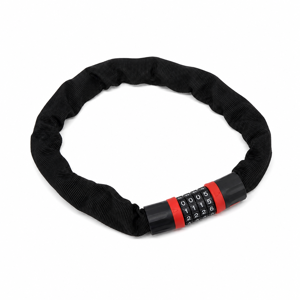 Antifurt Bicicletă cu Cifru 5 Cifre, Cablu Oțel 80 cm x 5 mm, Husă Textilă de Protecție