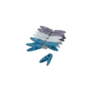 Set 12 Cârlige de Rufe din Plastic, Culori Asortate, Prindere Puternică, Durabile, Rezistente la Soare și Umiditate, Ideale pentru Rufe, Textile, Hârtii sau Artizanat