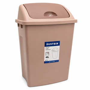Coș de Gunoi din Plastic 40L pentru Bucătărie, Baie sau Birou, Recipient pentru Colectarea Deșeurilor