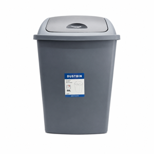 Coș de Gunoi din Plastic 50L pentru Bucătărie, Birou sau Spații Comerciale, Recipient pentru Colectarea Deșeurilor