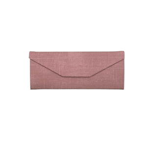 Toc pentru Ochelari de Vedere și de Soare, Husă de Protecție Pliabilă, cu Închidere Tip Plic, Textură Elegantă, Roz Pudrat
