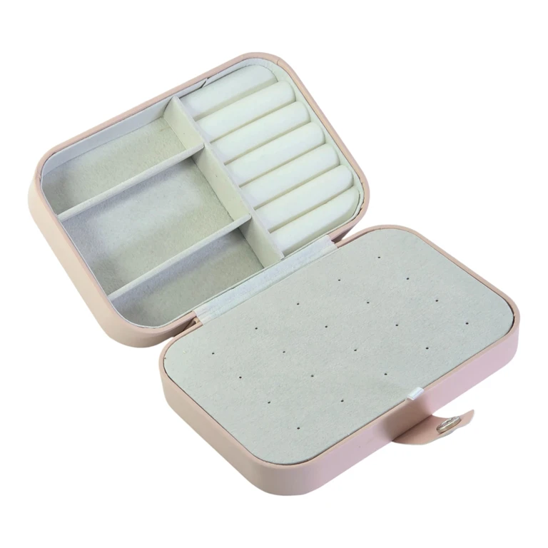 Cutie Bijuterii Portabila cu Inchidere Capse, Organizator Accesorii Elegant