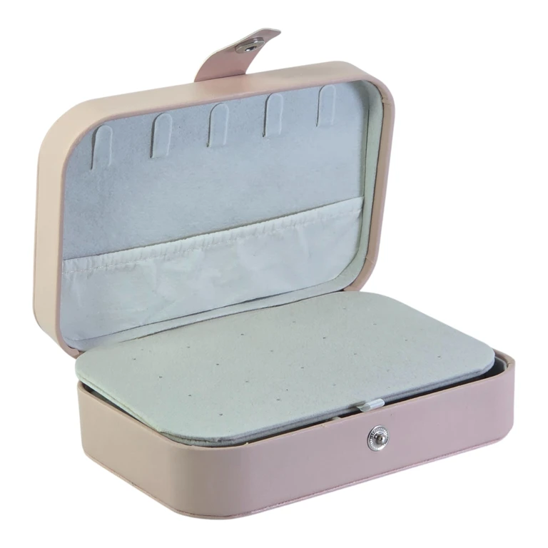 Cutie Bijuterii Portabila cu Inchidere Capse, Organizator Accesorii Elegant