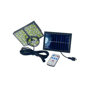 Proiector Solar LED cu Panou Separat și Telecomandă – Iluminare Exterioară cu Capete Reglabile, Senzor Mișcare și Moduri Multiple