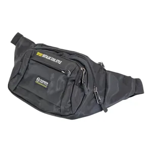 Borsetă Sport Multifuncțională cu Multiple Compartimente și Fermoare, Design Casual pentru Talie și Umăr