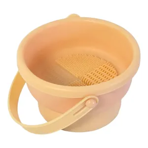 Bol Curatare Pensule Machiaj din Silicon cu Maner, Accesoriu Curatare Pensule Make-Up