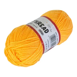 Fire pentru Tricotat și Croșetat Galben, Fir Acrilic Super Soft pentru Proiecte Handmade