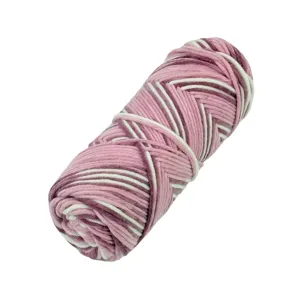 Fir de Lână WOOL THREAD – Super Soft 100g | Lavandă cu Alb | Fir Catifelat pentru Tricotat, Croșetat, Amigurumi &amp; Proiecte Handmade Delicate