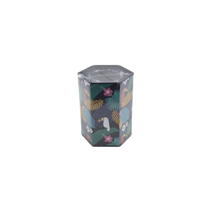 Pusculita Metalică Hexagonală cu Fantă pentru Monede și Bancnote, Model Decorativ, Disponibilă în Mai Multe Modele