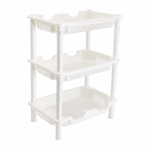 Etajeră din plastic cu 3 rafturi – Organizator multifuncțional, ușor de montat, disponibil în mai multe culori