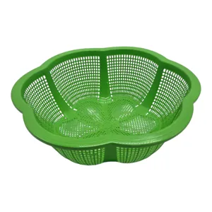 Coș Perforat Hortensia 28 cm , din Plastic, pentru Spălarea și Scurgerea Fructelor și Legumelor, Verde