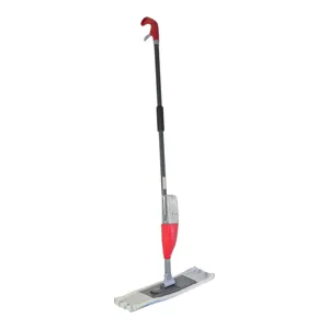 Mop Plat cu Mâner Telescopic 120 cm și Lavetă Microfibră 42 x 14 cm – Sistem Curățare Pardoseli pentru Uz Casnic
