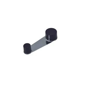 Opritor Dublu pentru Ușă DUOGUO – 105x32x21 mm, Montaj pe Perete, Bază Metalică, Capete Cauciucate, Protecție Uși și Pereți