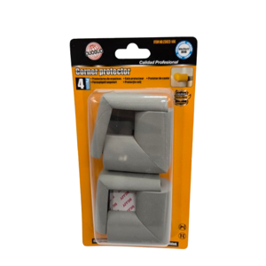 Set 4 Protecții pentru Colțuri de Mobilier, Material Moale, Culoare Gri, Protecție Antilovire pentru Copii, Fixare Autoadezivă, Siguranță pentru Casă