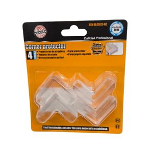 Set 4 Protecții pentru Colțuri de Mobilier, 41 x 41 x 15 mm, Material Transparent, Protecție Antilovire pentru Copii, Montare Ușoară, Siguranță pentru Casă